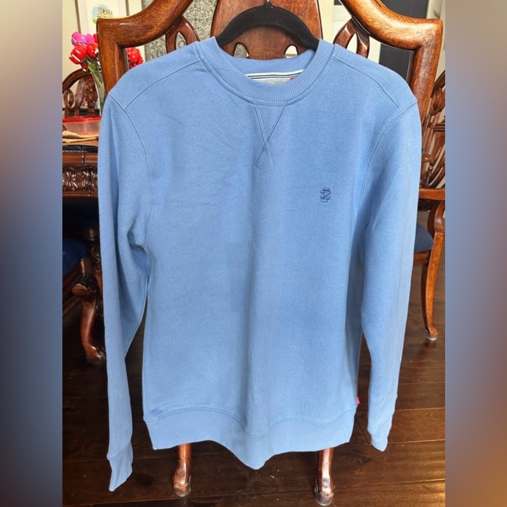 Izod Crewneck Sweatshirt Small 🔵 Blue Pullover Casual Logo